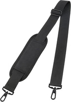 Taygeer Shoulder Strap, 52" Universal Replacement Laptop Shoulder Strap Luggage Duffel Bag Strap Adjustable Comfortable Belt with Metal Hooks for Briefcase Computer Messenger Bag Laptop Case, Black