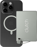 Clutch - Pro USB-C Portable Charger - Compatible with iPhone 15, 16, 17 & Android Devices - Power Bank Magnetic Battery - TSA Travel Approved - USB Rechargeable - Built-in Cable - 5000 mAh - 3.7oz