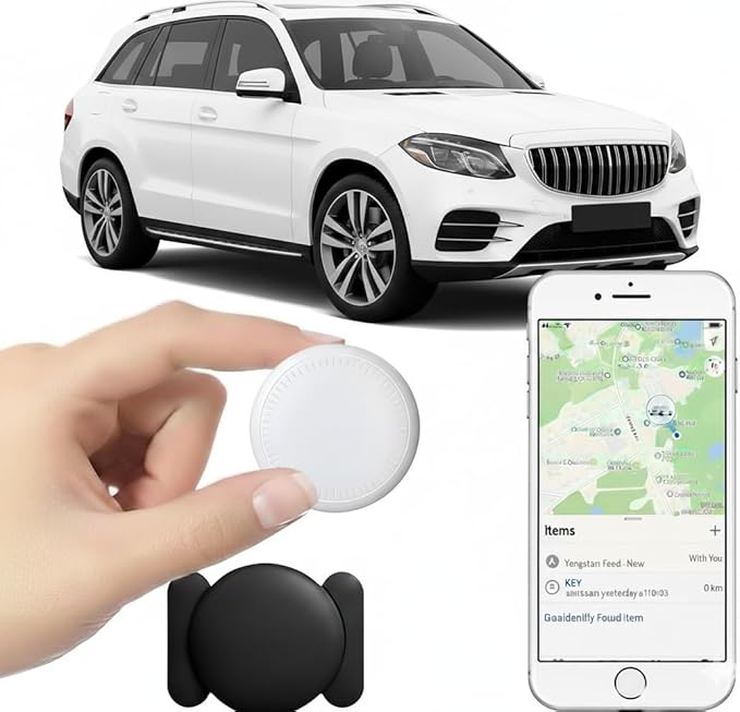 Real-Time Vehicle Tracker with Magnetic Mount, Compatible with Apple Find My (iOS Only)
