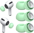 3 Pairs Replacement Ear Tips for AirPods Pro 1st & 2nd Generation with Noise Reduction Hole, Silicone Ear Tips for AirPods Pro with Portable Storage Box and Fits in Charging Case(Medium, Mint Green)