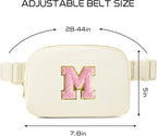 Gitus Personalized Gifts Birthday Gifts for Girls Fanny Pack Cross Body Bags with Initial Letter Preppy Stuff Gifts for Her Girlfriend Wife Sister Friends Mom (Ivory-M)