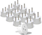 OREI American USA To European plug adapter – Type E/F schuko plug adapter - Use in Germany, France, & more - CE Certified – For Mobile, Laptop & Camera Chargers - 12 Pack