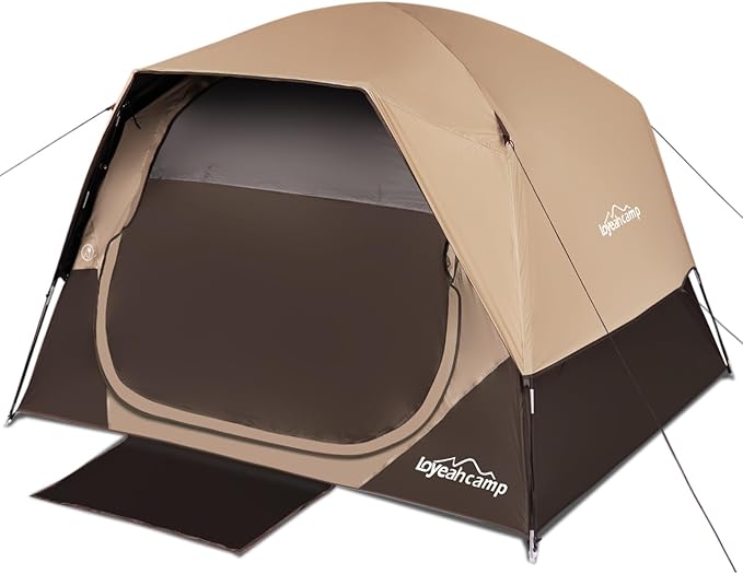 4/6 Person Blackout Camping Tent, Easy Setup Waterproof Family Dome Tent for Camping with Rainfly, Portable Double Layer Large Family Tent for Outdoor Camping&Hiking
