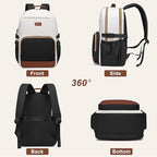 Focdod Laptop Backpack for Women Bookbag: 15.6 inch Work Backpacks with Pouch Pocket for Large Capacity Cup & USB Charger College Book Bag Travel Business Nurse Teacher Bookbags Anti-theft Back Pack