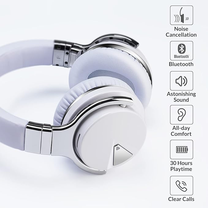 Million Sold 10 Years Classic E7 Active Noise Cancelling Headphones with Upgraded Noise Cancellation, Bluetooth Headphones Wireless with HD Sound Vivid Deep Bass, for Home Office Travel Gift Pcs
