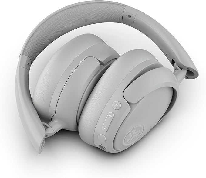 JLab JBuds Lux ANC, Over Ear Headphones, Active Noise Cancelling, Bluetooth, Cloud White