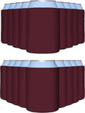 PartyPrints 1000 Pack Burgundy Blank Can Cooler Sleeves, Customizable Bulk Can Coolers, Extra-Thick Collapsible Drink Insulator Sleeve, Beer Can Coolers for Party Beverages