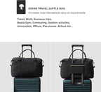 ESVAN Travel Tote Duffel Gym Bag,Weekender Overnight Carry-on Tote Crossbody Bag with Wet Pocket and Trolley Sleeve Upgraded