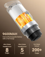 Portable Electric Espresso Machine, 3 IN 1 Self-Heating Travel Coffee Maker for Ground Coffee, NS Capsule&DG Capsule, 20 Bar Portable Coffee Maker with 9600mAh Battery for RV, Hiking, Office, Camp
