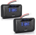 2PCS Gibbab 108W 4 Ports 12V RV USB Switch Outlet Voltmeter, 2*36W PD3.0 Type-C + 2*18W QC3.0 Quick Charge Panel Wall Mount Car Charger Socket Waterproof Multi-Port Adapter for Bus Marine Truck Boat