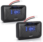 2PCS Gibbab 108W 4 Ports 12V RV USB Switch Outlet Voltmeter, 2*36W PD3.0 Type-C + 2*18W QC3.0 Quick Charge Panel Wall Mount Car Charger Socket Waterproof Multi-Port Adapter for Bus Marine Truck Boat