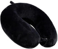 GDEOUP Travel Pillow - Memory Foam Neck Pillow Support Pillow,Luxury Compact & Lightweight Quick Pack for Camping,Sleeping Rest Cushion (Black)
