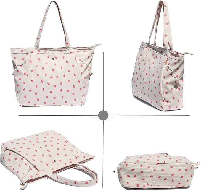 ESVAN Corduroy Yoga Tote Bag Gifts for Women Drawstring Yoga Mat Bag for Office Workout Travel Carryall Pilates Gym