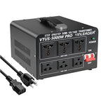 Yinleader 5000W PRO Voltage Transformer Converter Step Up/Down AC 110V/120V to 220V/240V or 220V/240V to 110V/120V Power Converter w/US Standard Power Cord,Circuit Breaker Protection