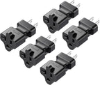 15 Amp to 20 Amp Nema 5-15P to 5-15R/5-20R T Blade Power Adapter, AC Adapter Converter