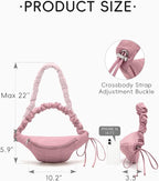 WESTBRONCO Puffer Fanny Packs for Women Small Crossbody Sling Bag, Nylon Quilted Belt Bag for Travel Hiking Running Waist Bag with Adjustable Strap