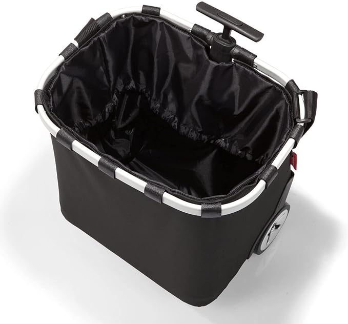 reisenthel carrycruiser Black - Portable Shopping Trolley with Sturdy Aluminum Frame, Shoulder Strap and Removable mesh Inner Bag - Water-Repellent