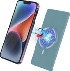 Magnetic Battery Pack for iPhone /17/16/15/14/13/12 Series, 10,000mAh Mag-Safe Battery Pack, Slim Mag-Safe Power Bank Charger, Power Bank Magnetic Charger for iPhone (Light Blue)