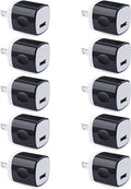 Wall Adapter 10 Pack,UorMe 1A 5V Single Port Charger Power USB Plug Charging Cube Block Box Compatible iPhone 14 13 12 SE 11, Galaxy S23 Ultra S22 S21 FE S10e S9 A13 A03s A71 A51 Note20 Google 8A 7A