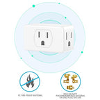 HITRENDS - Multi Plug Outlet, 3 Outlet Wall Plug Expander, 15A Outlet Splitter, Suitable for Living Rooms and Bedrooms (3 Pack)