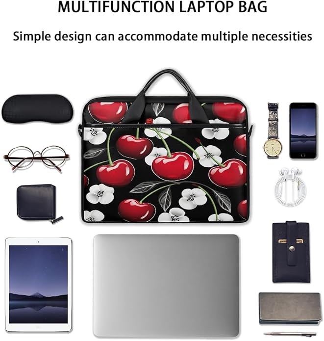 Laptop Shoulder Bag for Women Men, Waterproof Computer Case Messenger Bag Briefcase for Business Office Travel