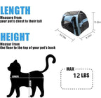 ZaneSun Cat Carrier,Soft-Sided Pet Travel Carrier for Cats,Dogs Puppy Comfort Portable Foldable Pet Bag Airline Approved (Medium-Blue)