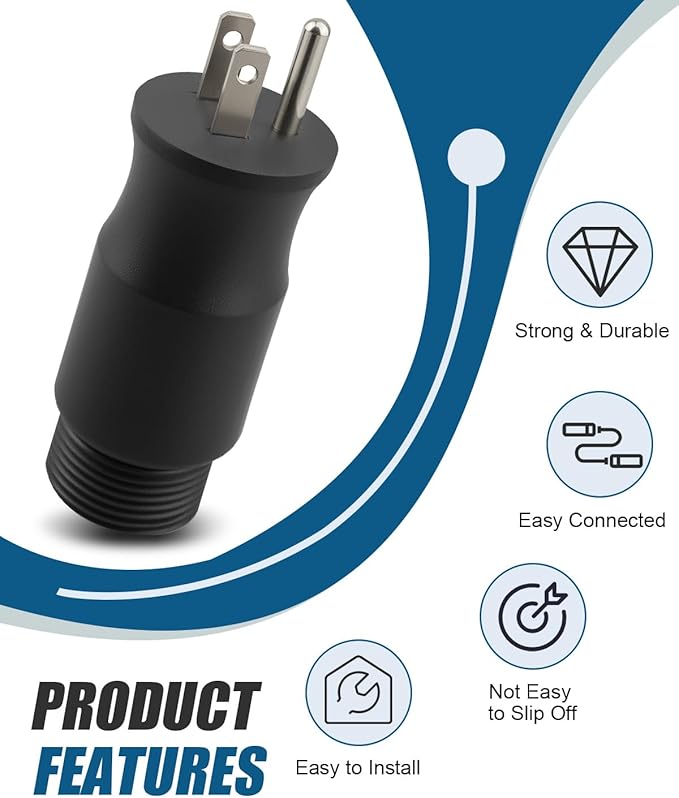 219261 Multi-Voltage Adapter Plug Fit for Miller/Hobart Welders/Plasma Cutters 115 Volt 5-15P 4 Pin to 3 Prong Welder Electric Adapter Plug