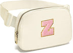 Gitus Personalized Gifts Birthday Gifts for Girls Fanny Pack Cross Body Bags with Initial Letter Preppy Stuff Gifts for Her Girlfriend Wife Sister Friends Mom (Ivory-Z)