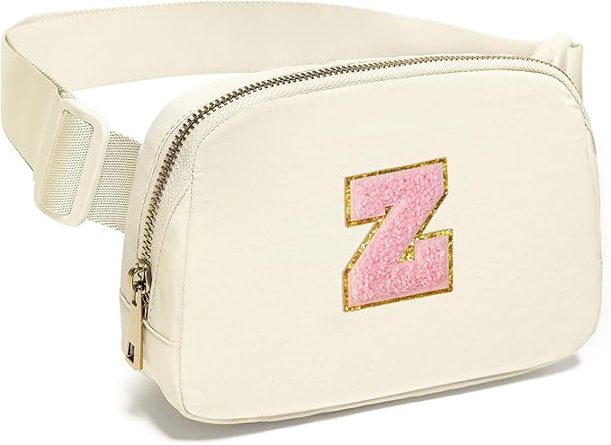 Gitus Personalized Gifts Birthday Gifts for Girls Fanny Pack Cross Body Bags with Initial Letter Preppy Stuff Gifts for Her Girlfriend Wife Sister Friends Mom (Ivory-Z)