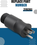 219261 Multi-Voltage Adapter Plug Fit for Miller/Hobart Welders/Plasma Cutters 115 Volt 5-15P 4 Pin to 3 Prong Welder Electric Adapter Plug