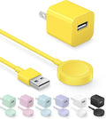 Fast Charger for Apple Watch Charger, Magnetic iWatch Charger to USB A Cable 3.3FT with USB A Wall Plug Adapter for Apple iWatch Series Ultra/10/9/8/7/6/SE/5/4/3/2 (Yellow)