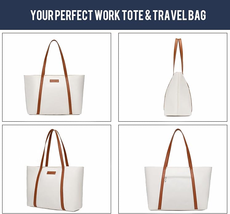 BUG Lightweight Women Laptop Tote Bag for Work, Casual Handbag for Travel Beach College Teacher
