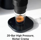 HIBREW H4C Classic - Portable Electric Espresso Machine, USB-C Rechargeable Coffee Maker with Removable Battery, Compatible with Ground Coffee & NS Capsules, Travel & Home(Black)