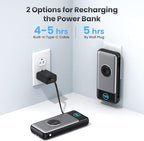 FOCHEW Portable Charger for iPhone with Built-in Cables and AC Wall Plug,26800mah Fast Charging USB C Power Bank,25W PD Travel Essential Battery Pack for iPhone 17/16/15/14/13/12,Galaxy,Apple Watch