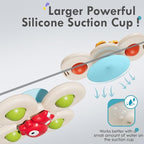 ALASOU 3PCS Suction Cup Spinner Toys for 1 Year Old Boy Girl|Spinning Top 12 18 Months|1 2 Year Old Boy Birthday Gift|Baby Bath Toy for Kids Ages 1-3|Sensory Airplane Travel Toy for Infant Toddlers