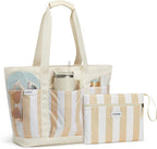 G4Free Beach Bag,Waterproof Beach Tote Pool Bags for Women,Compatible with Cup,Foldable for Weekender Travel