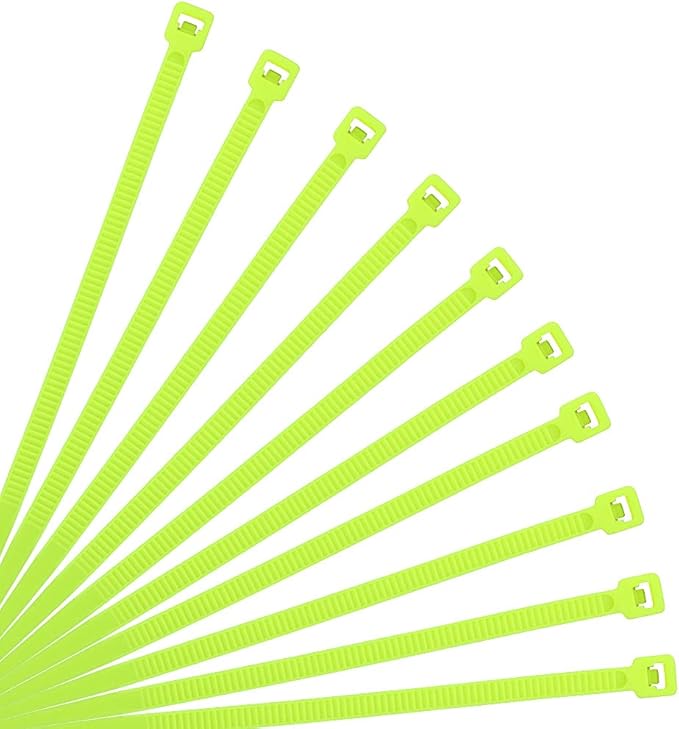 XINGO Nylon Cable Zip Ties Self Locking Plastic Wire Ties with 40 Lbs Tensile Strength for Indoor and Outdoor 12 Inch 500 Pack Apple Green