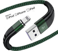 Essri for Phone Charger Cord 3FT 2Pack,USB to Lighting Cable 3 Feet, Nylon Braided Long Charging Cable 3 Foot Compatible with iPhone 14/13/12/11/X/XS/XR/16/Pad - Green