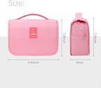 Lcsmaokin Large Capacity Toiletry Bag Travel Bag with Hanging Hook for Men and Women Waterproof Travel Cosmetic Bag Bathroom Storage Bag for Brushes Set, Full-Sized Shampoo,Accessories(Pink)