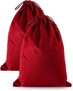 FantasyLife Shoe Bags for Travel, Washable Dust Bags for Storage & Packing, Flannel Shoe Pouch with Drawstring Closure for Purses, Handbags, Shoes & Toys (2, Rio Red, 17.3"x12.6")