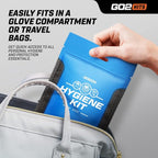 Ultimate Travel Toiletry & PPE Kits, Hygiene Kit with Shaving Supplies & PPE for Travel, Business & Charity with Reusable Toothbrush, Bath Soap & Other Essential Toiletries, 1-Pack (GO200)