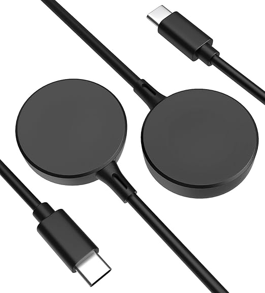 2Pack USB C Charging Cable Compatible with Samsung Galaxy Watch 8/8 Classic 7/6/6 Classic/5 Pro/5/4/3/FE/Ultra 2025/2024/Active 1/2 Type C Magnetic Charger for Samsung Galaxy Watch
