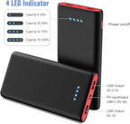 Portable Charger Power Bank 25800mAh,5V/3A Fast Charging Portable Phone Charger,3 USB Ports External Battery Pack Backup Travel Camping Essential for iPhone 17/16/15/14,Samsung Galaxy Android iPad etc