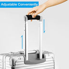Cosmos 5 Pcs Neoprene Luggage Handle Wrap Soft Grip Handle Cover Luggage Identifier with Hollow Design for Push-Button Handle Trolley Handle and Travel Suitcase Trolley Case (Black)