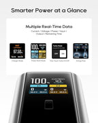 CUKTECH 10 Fusion 9000mAh Power Bank with 65W Wall Charger, Portable Charger with Smart Display, Power Adapter with Dual USB-C Ports, Fast Charging for MacBook, iPhone 17/16 Series, Galaxy, Pixel