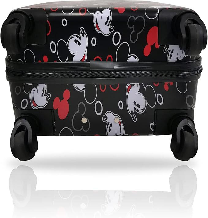 Fast Forward 20 Inches Mickey Mouse Suitcase For Kids - Hard Sided Tween Spinner Travel Trolley Kids Suitcase For Boys with Wheels