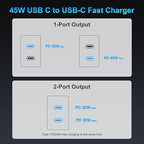 iPhone 17 16 15 Charger Fast Charging, 45W Dual USB C Android Phone Charger Block with 6FT Long Type C Cable Cord for Apple iPhone 17/Pro/Pro Max/Air/16/15 Plus/iPad/S26 Ultra/S25/S24/S23/S22(Pink)
