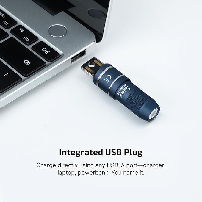 OLIGHT IMINI 2 EDC Rechargeable Keychain Flashlight, 50 Lumens Compact and Portable Mini LED Keyring Lights with Built-in Battery Ideal for Everyday Carry and Emergencies (Midnight Blue)