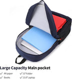 Backpack Set for Girls Boy Kids Backpack with Lunch Box for Elementary Primary Kindergarten School Bag (Navy Red Set, Large)