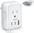 1 Pack US to Japan Plug Adapter, VINTAR Foldable Japan Travel Adapter with 2 Outlets and 3 USB Ports(2 USB C), 2 Prong to 3 Prong Outlet Adapter for USA to Japan China Canada Philippine, Type A